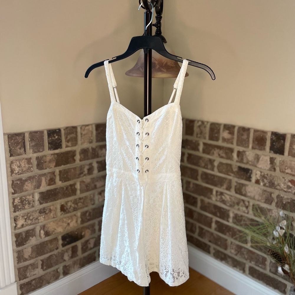 hollister white romper